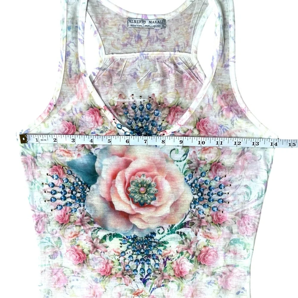 Alberto Makali floral artsy graphic tank top Whimsigoth Fairy - Picture 2 of 5